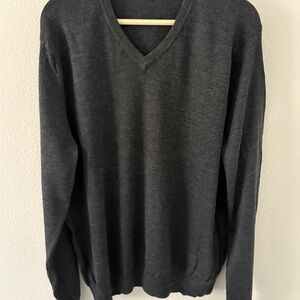 J. Crew Charcoal V-Neck Sweater for Men